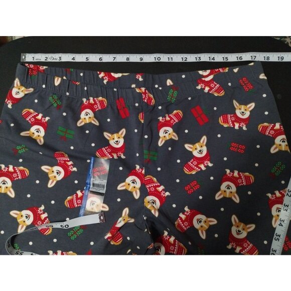 NWT Corgi Christmas Holiday Leggings Ankle Legging Size XXXL/3X (21) NOBO Dog - Picture 6 of 9
